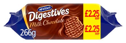 McVitie's Milk Chocolate, Digestive Biscuits (266g)