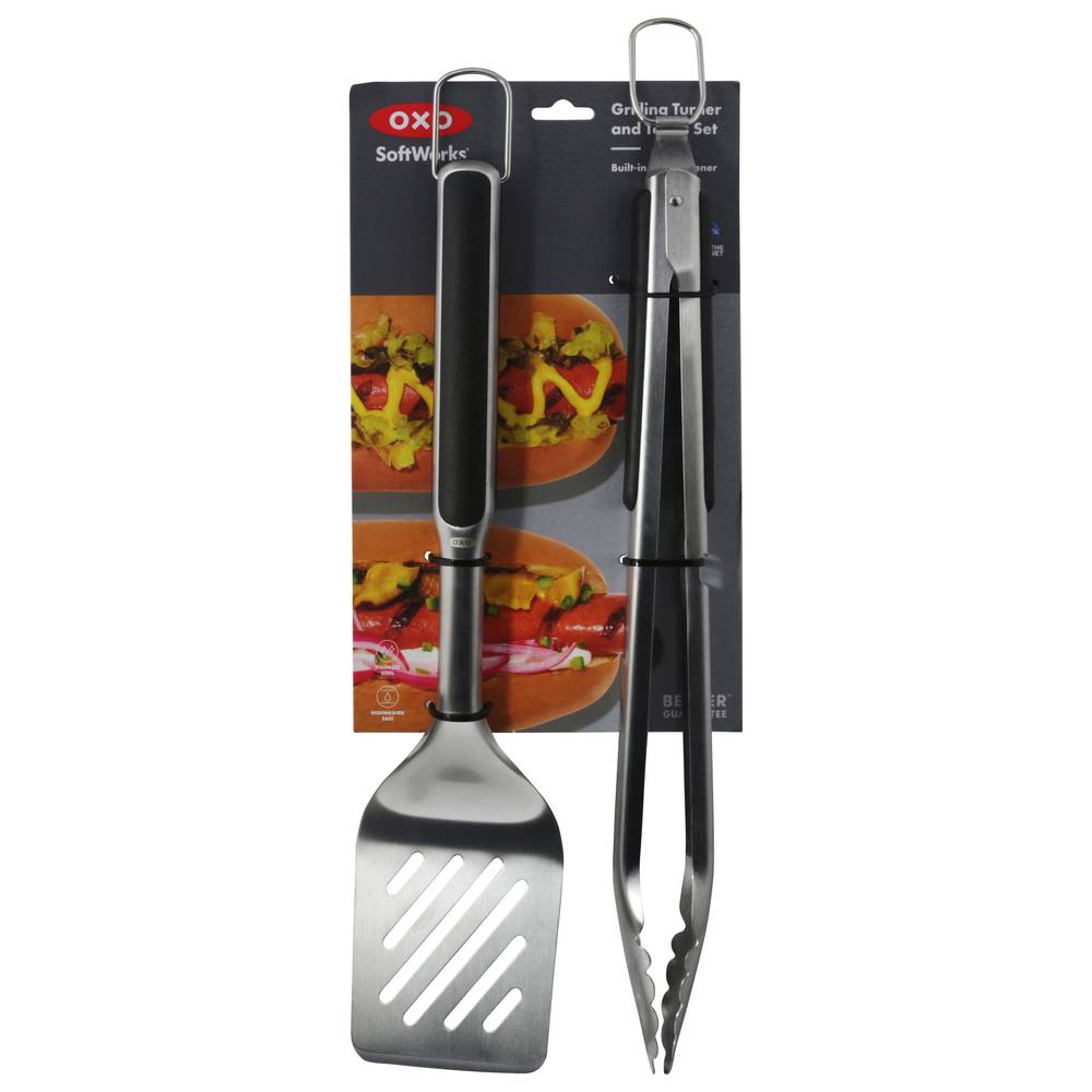 Oxo Soft Works Grilling Turner & Tongs Set