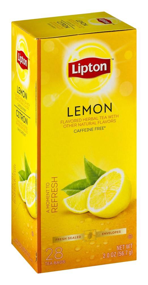 Lipton Lemon Flavored Herbal Tea (28 ct, 2 oz)