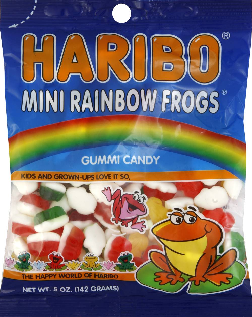 Haribo Mini Rainbow Frogs Gummi Candy (5 oz)