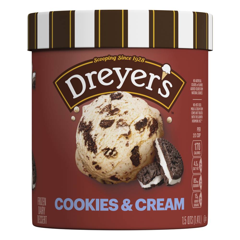 Dreyer's Cookies 'N Cream Ice Cream (1.5 qt)