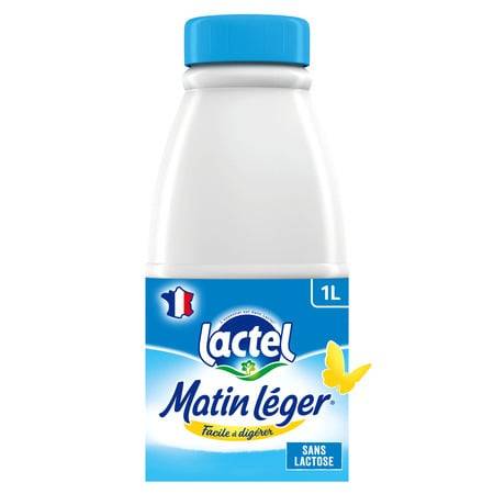 Lait Sans Lactose Uht 1,2% mg Matin Léger  LACTEL - La bouteille de 1L