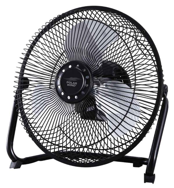 Polar Wind High Velocity Metal Fan, Black, 9 in