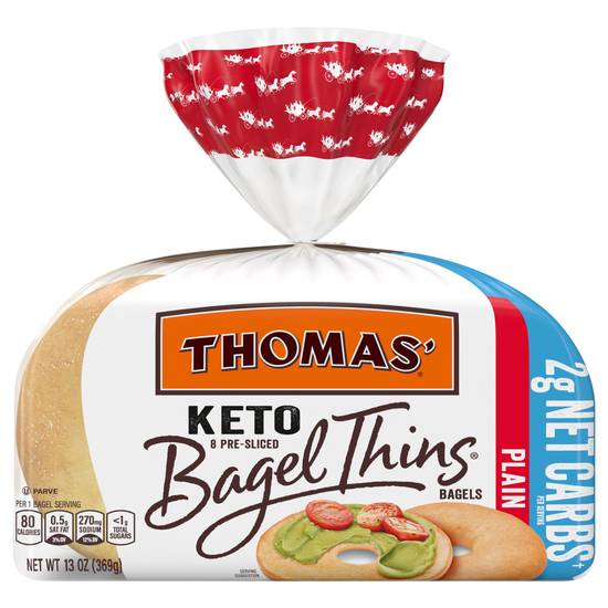 Thomas' Keto 2g Net Carb Plain Bagel Thins (8 ct)