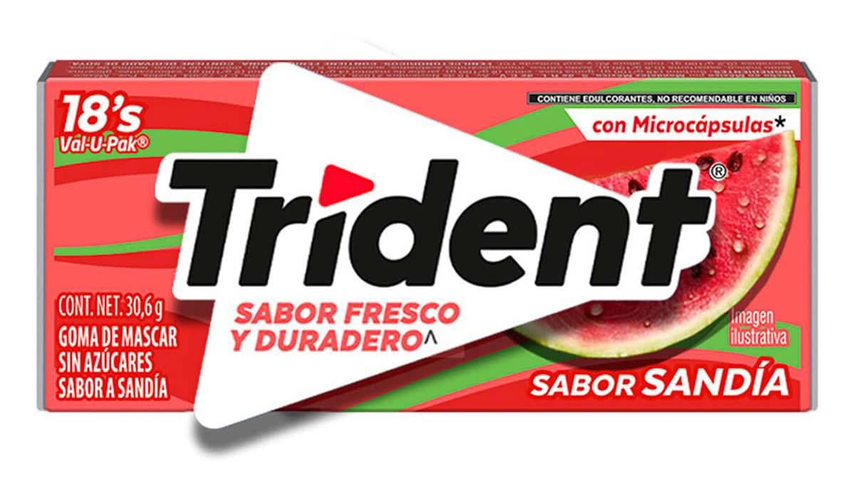 Trident · Goma de mascar sin azúcar, sandía (18 un)