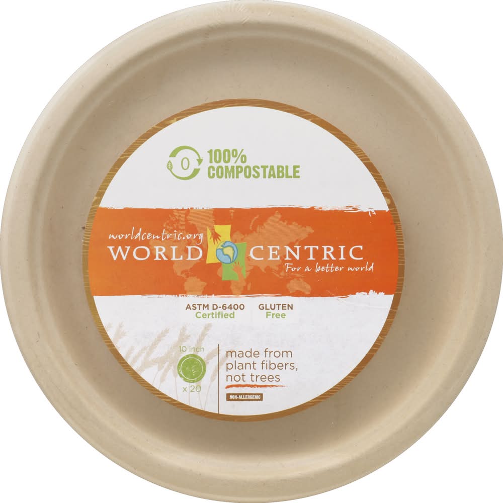 World Centric Made From Plant Fibers Plates