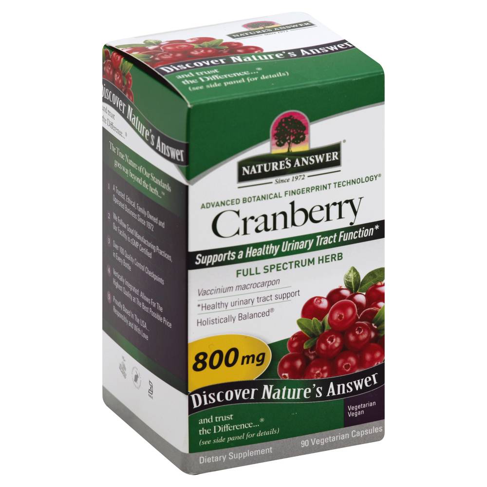 Nature's Answer Cranberry 800 mg Vegetarian Capsules (90 ct)