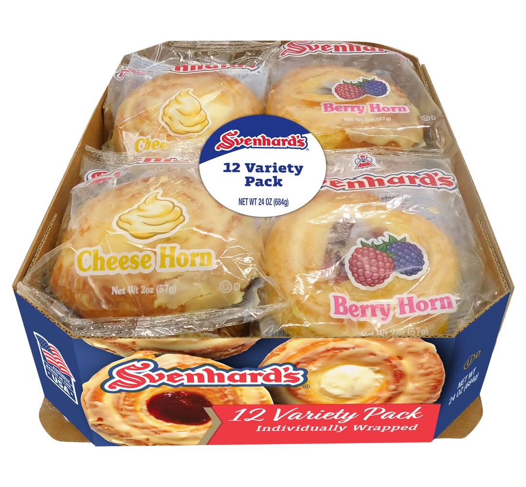 Svenhard’s Pastry Berry & Cheese Horn Variety pack (24 oz, 12 ct)