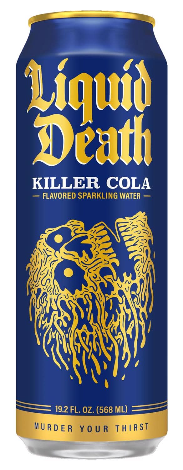 Liquid Death Killer Cola Cola Sparkling Natural Mineral Water 19.2 Fl. Oz. 1 Pk
