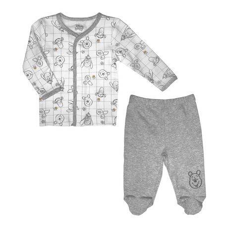 Disney Baby Cotton Winnie the Pooh Cardigan & Footed Pant Set