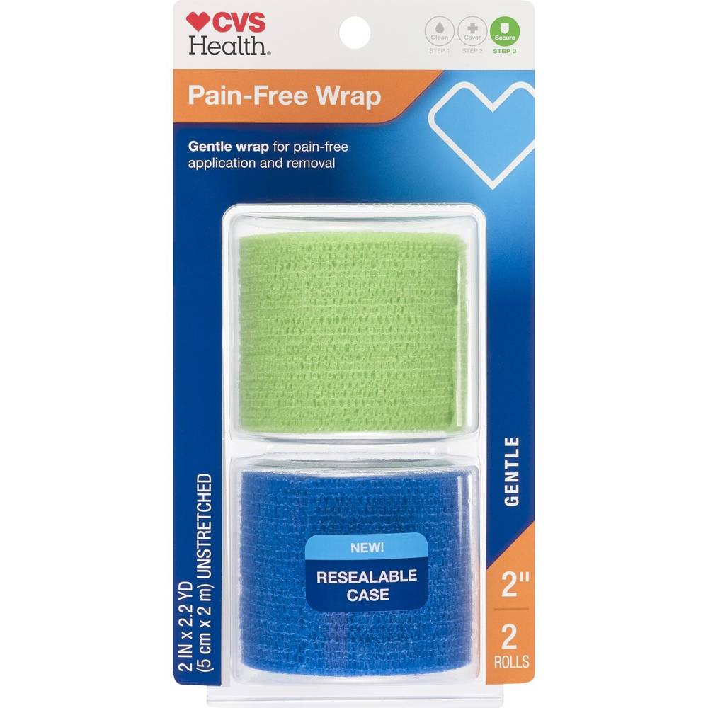 CVS Health Breathable Gentle Tape, Green & Blue, 2 CT