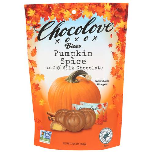 Chocolove Pumpkin Spice Bites In 33% Milk Chocolate