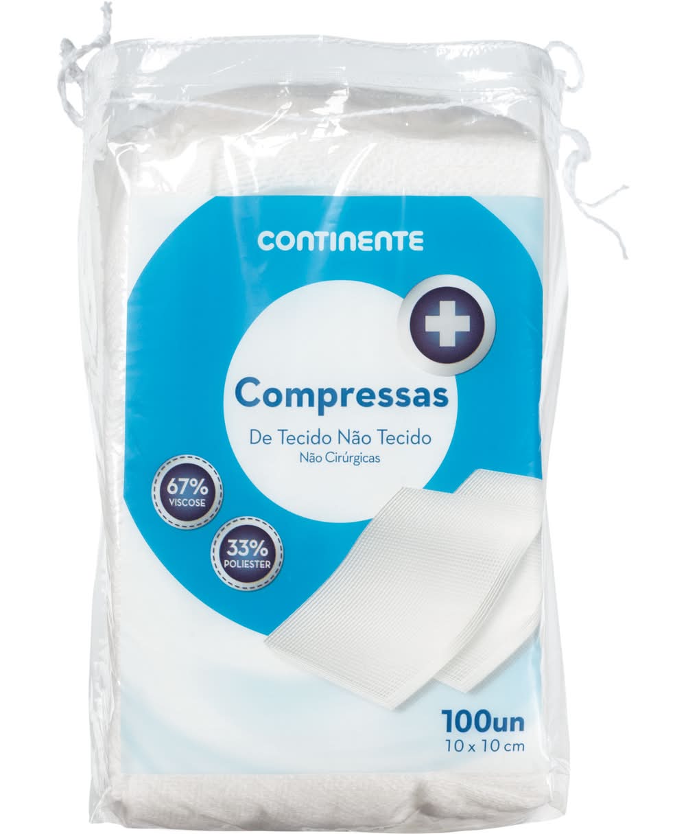 Compressas 10 x 10 cm Continente (emb. 100 un)