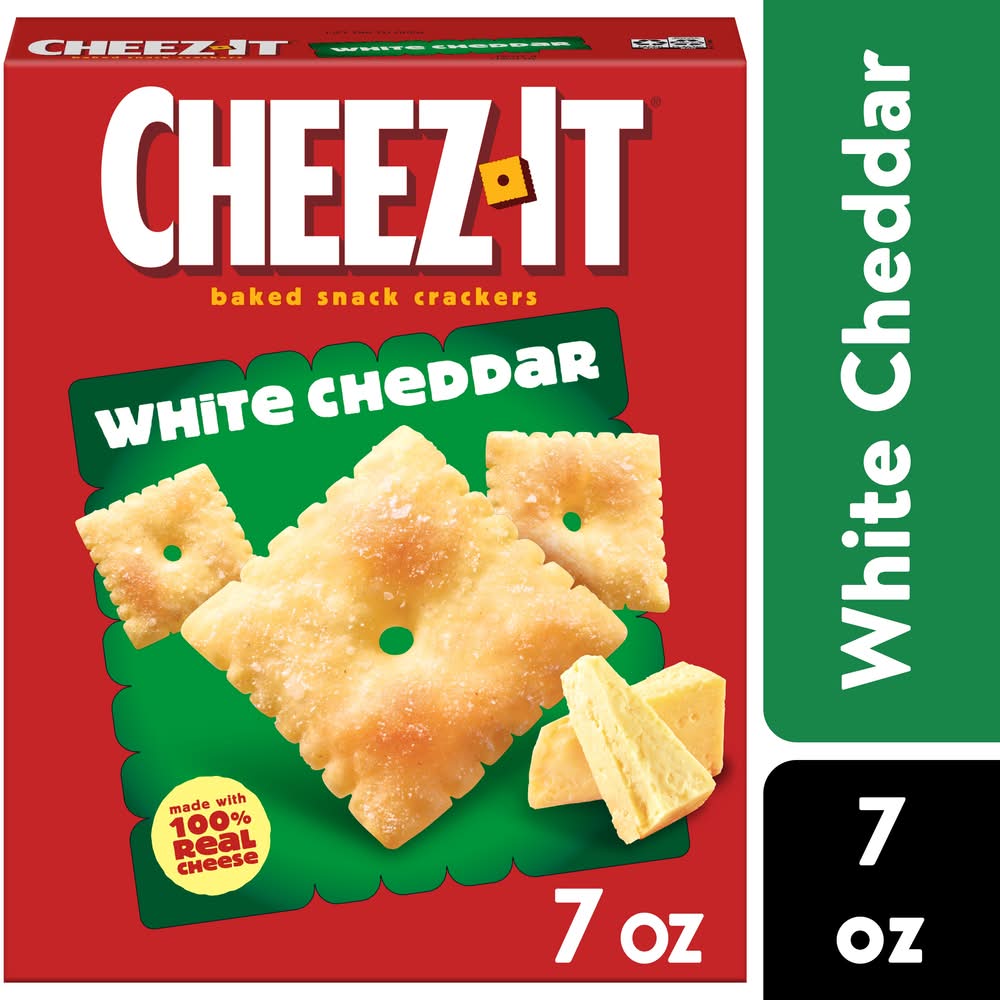 Cheez-It Baked Snack Crackers, White Cheddar (7 oz)