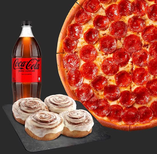 Pizza Familiar + Cinnamon Rolls + Bebida 1.5L