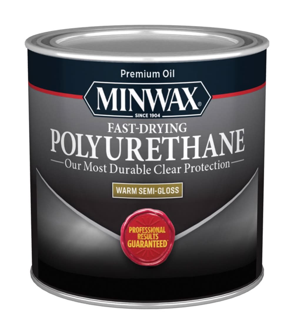 Minwax Semi-Gloss Clear Oil-Based Fast-Drying Polyurethane 0.5 Pt