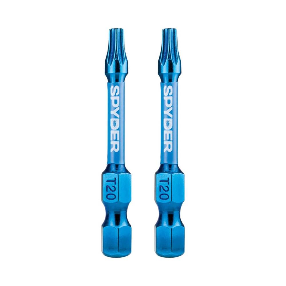 Spyder Mach-Blue T20 1/4-in x 2-in Torx Impact Driver Bit (2-Piece) | 19053