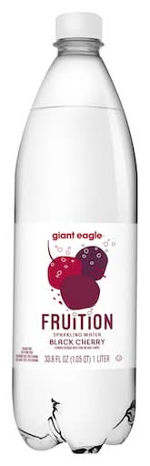 Giant Eagle Fruition Sparkling Water, Black Cherry (33.8 fl oz)