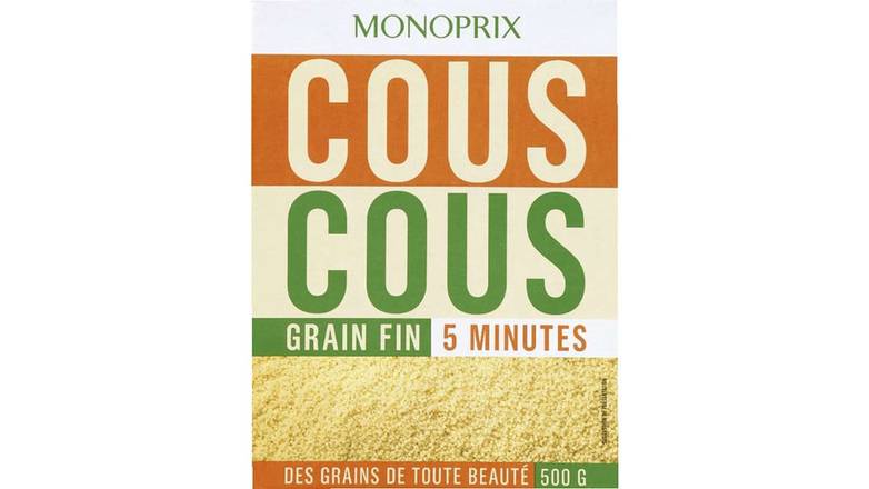 Monoprix Couscous grain fin 5 minutes La boîte de 500g