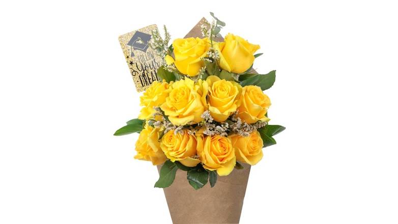 Bloom Haus™ Follow Your Dreams Graduation Bouquet - Yellow