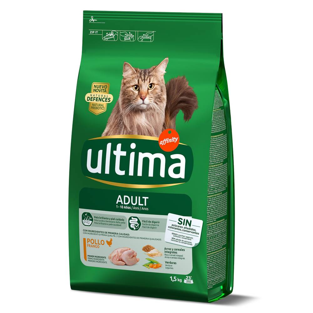 Alimento Para Gatos Adultos Sabor Pollo Ultima Bolsa 1.5 Kg