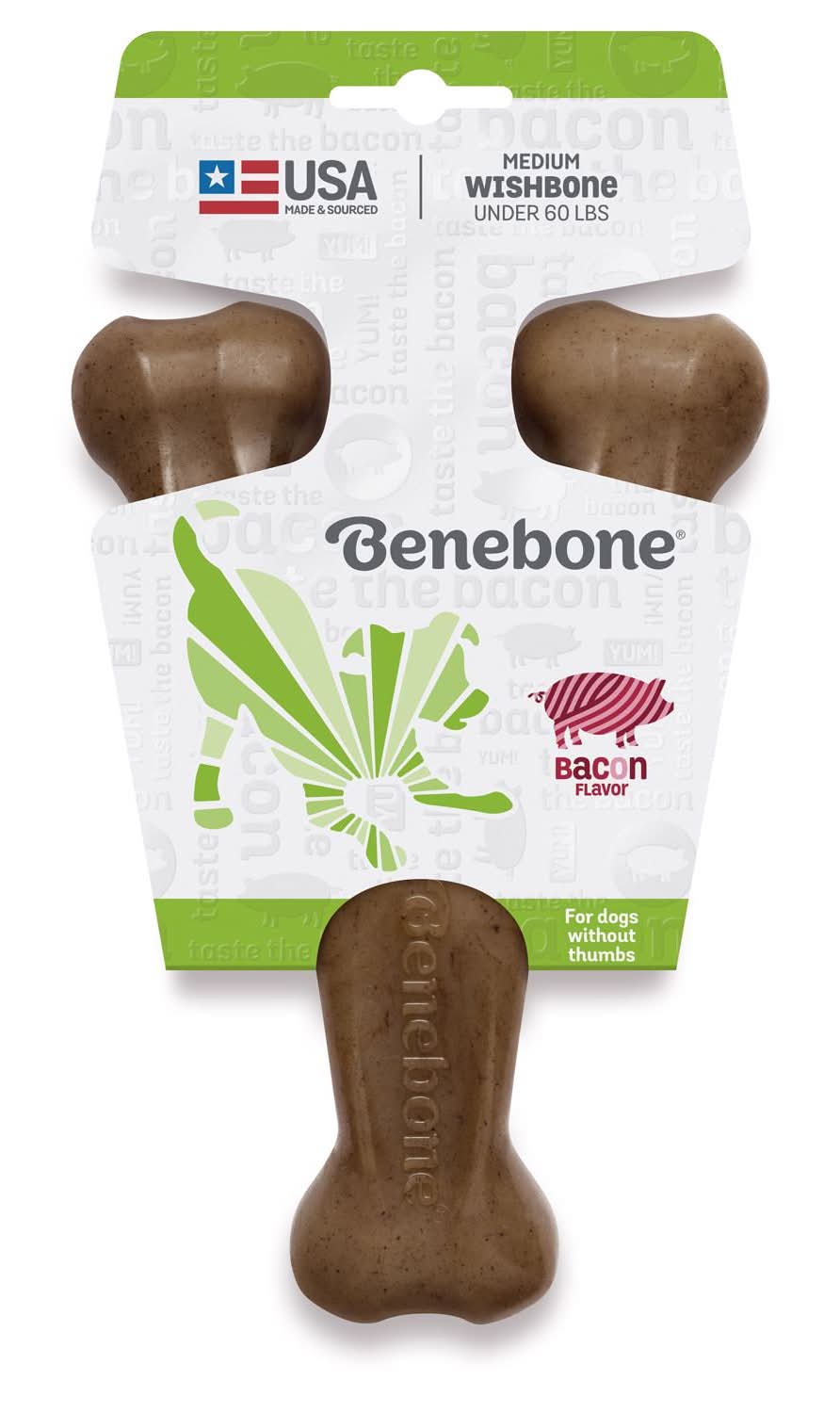Benebone For Dog Brown Nylon Wishbone Chew Dog Toy 1 Pk