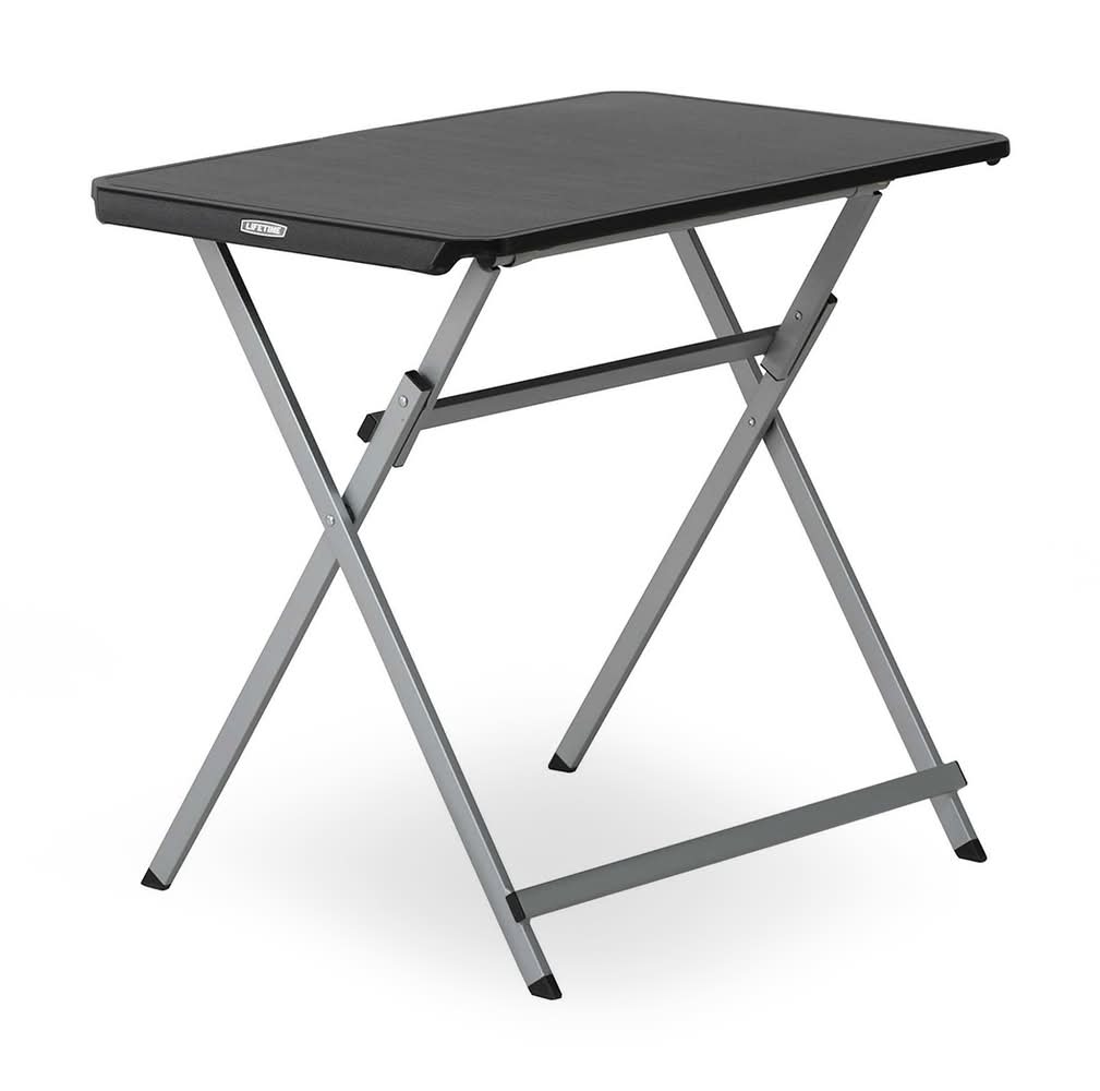 Lifetime · Mesa plegable negro/gris