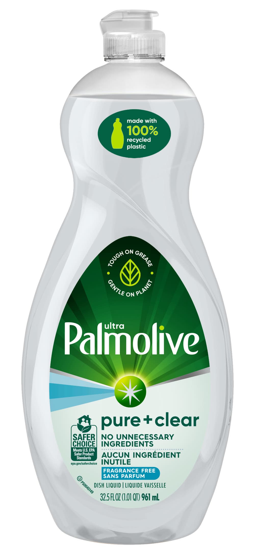 Palmolive Ultra Pure + Clear Unscented Dish Liquid (32.5 fl oz)