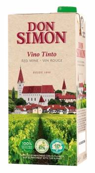Vino tinto de mesa Don Simón brik 1 l.