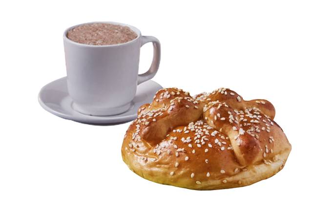 Paquete Pan de Muerto de Ajonjolí + Chocolate Caliente o Café con Leche o Capuchino