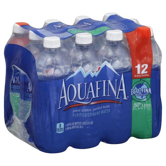 Aquafina Purified Drinking Water (12 ct, 16.9 fl oz)