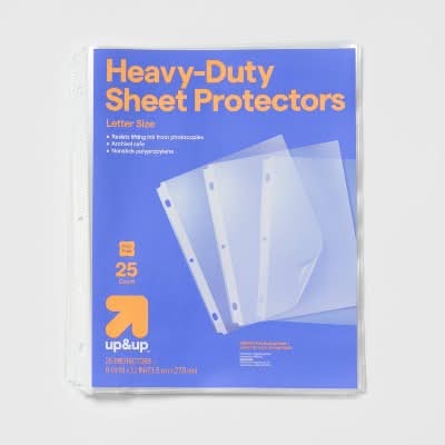 up&up Heavy Duty Sheet Protectors Clear (25 ct)