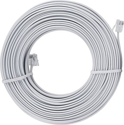 Power Gear Telephone Line Cord, 100', White