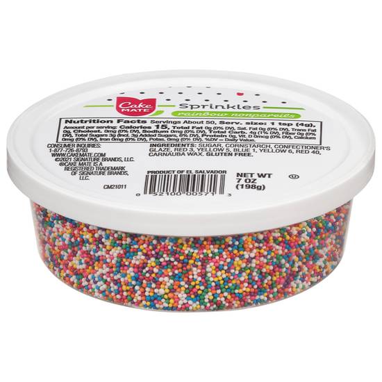 Cake Mate Rainbow Nonpareils Sprinkles