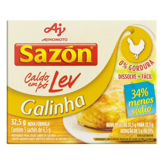 Sazón caldo em pó lev sabor galinha