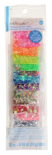 Creatology Reactive Mixed Glitter Shapes, Assorted (0.84 oz, 12 ct)
