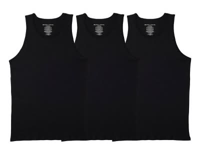 Pair of Thieves Superiair Cotton Tank Tops, Men, XL, Black (3 ct)