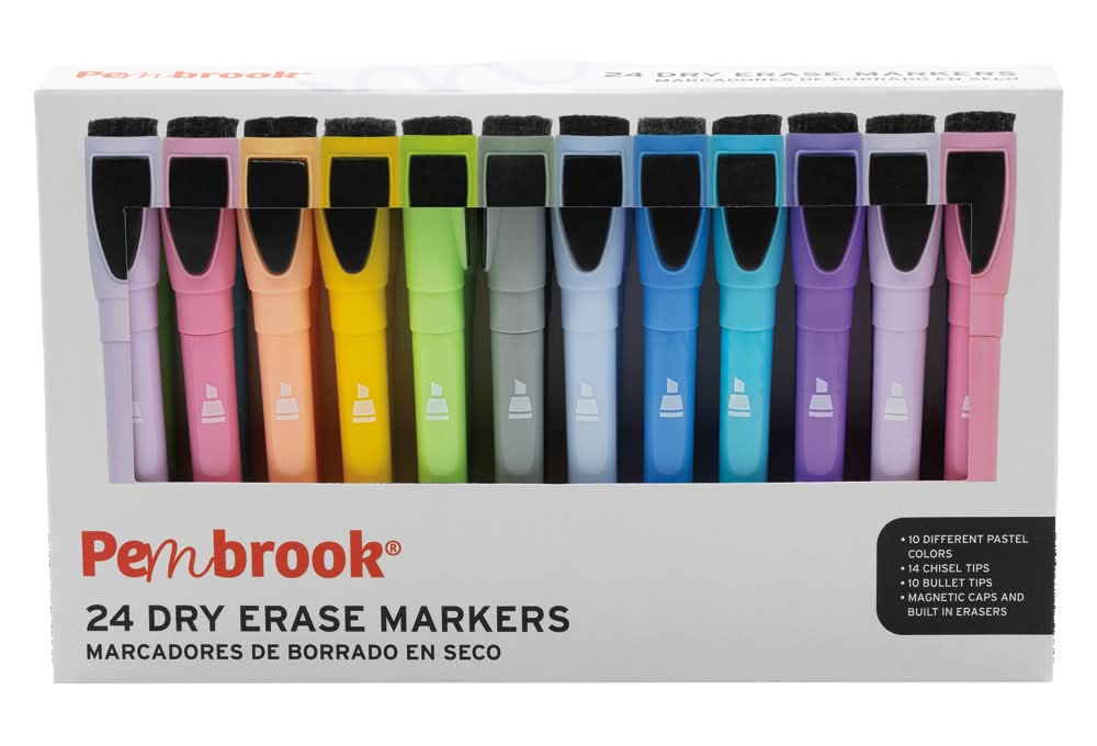 Pembrook Pastel Color Dry Erase Markers