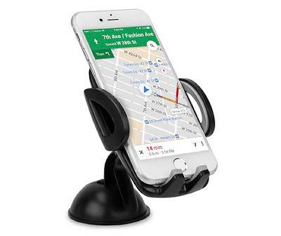 iHome Cradle Smartphone Suction Car Mount, Black