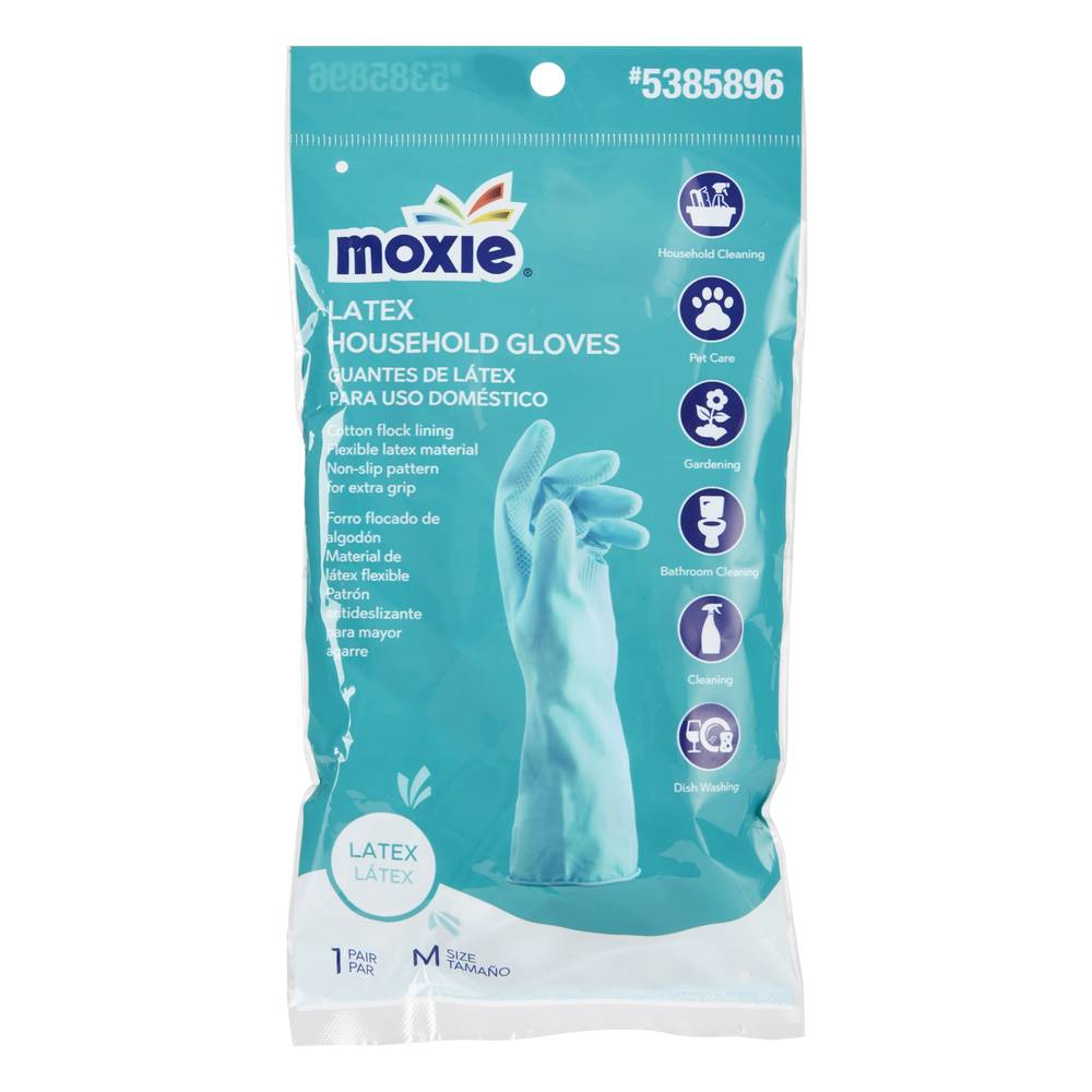 MOXIE 2-Count Medium Latex Reusable Cleaning Gloves | 401083