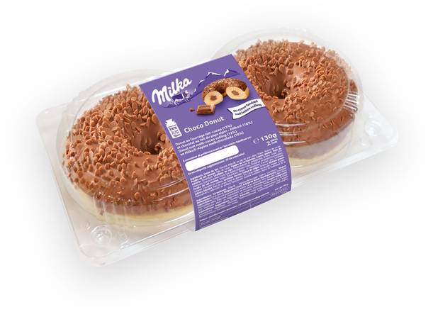 Donuts fourrées au chocolat MILKA - la boite de 2