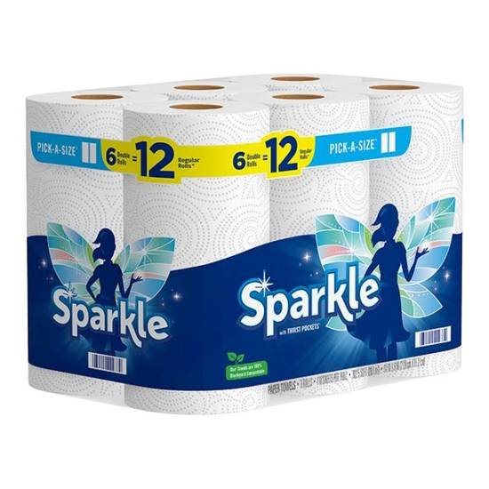 Sparkle Paper Towel Pick a Size Double Rolls (6 ct)