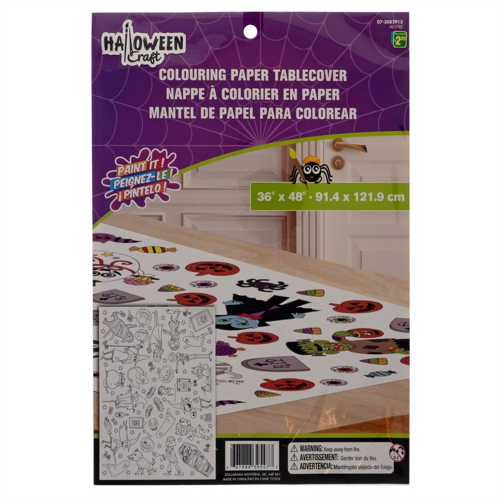 Dollarama Halloween Craft Colouring Paper Tablecover Delivery Near Me