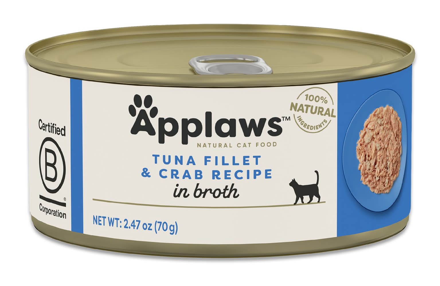 Applaws Adult Wet Cat Food - Natural, Limited Ingredient, 2.47oz (Flavor: Tuna & Crab, Size: 2.47 Oz)