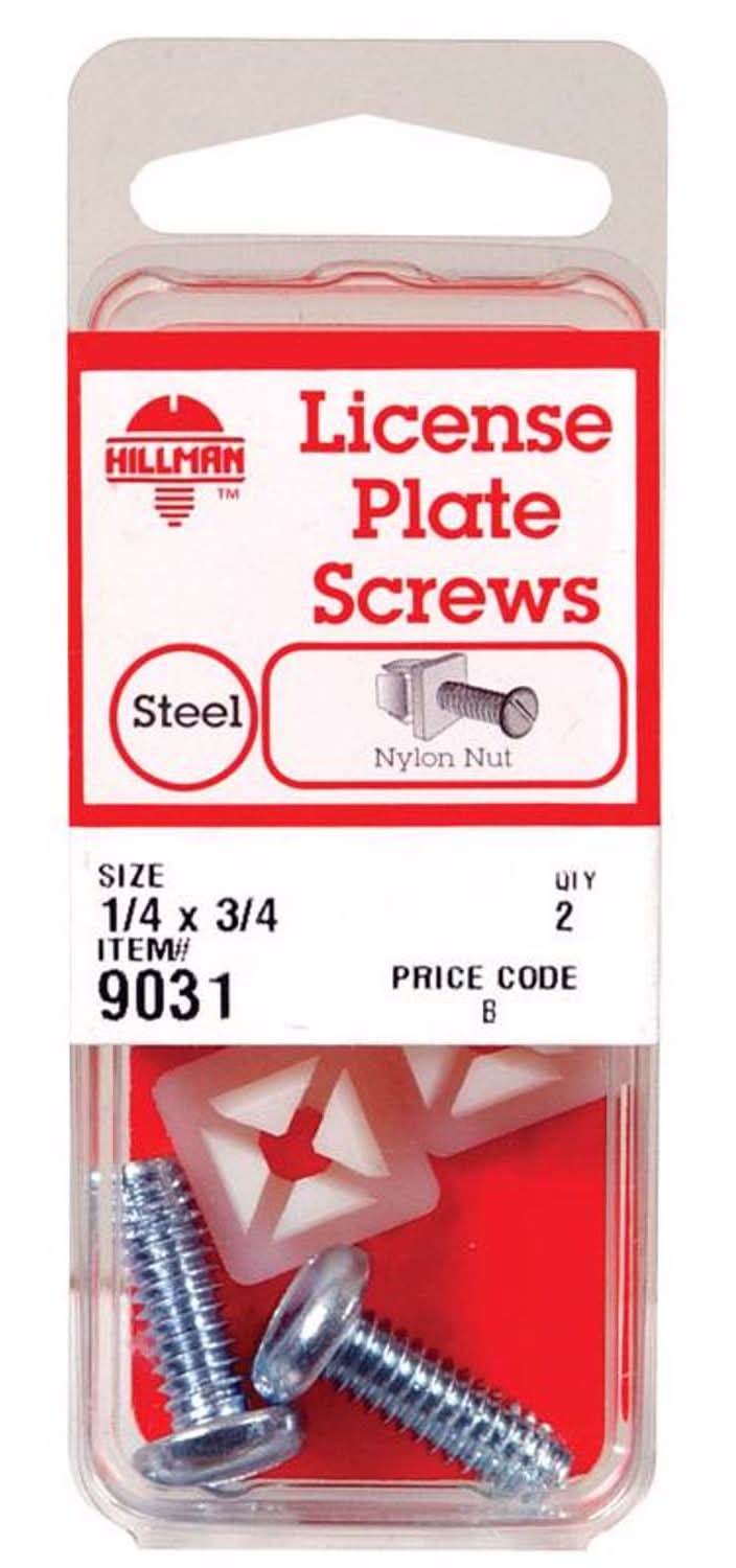 Hillman Steel License Plate Fasteners