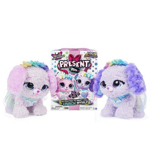 Present Pets , Chiot féérique en peluche interactif avec plus de 100