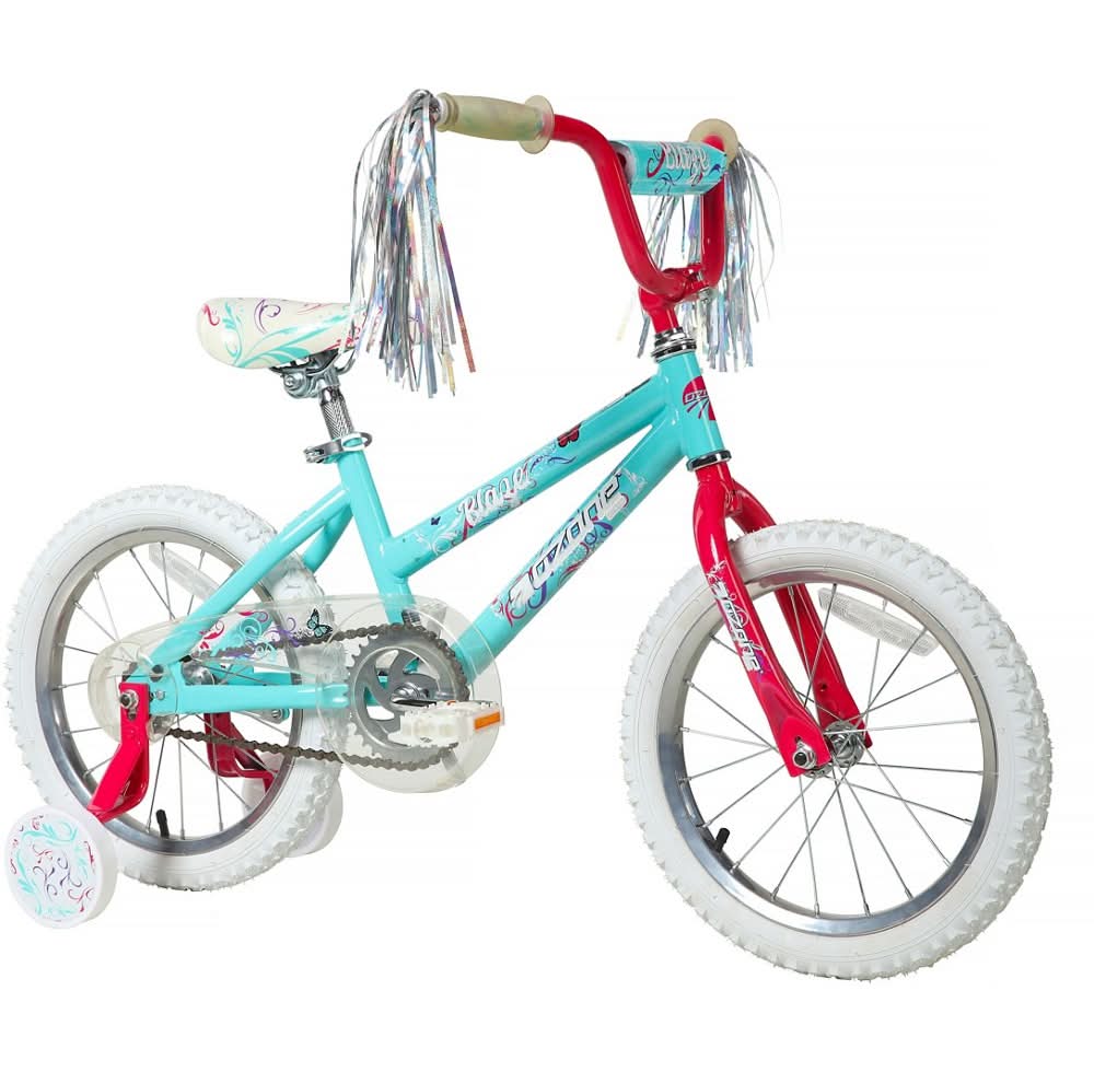 Ozone 500 Girls' Blaze 16 in Bike, Turquoise / Pink, 16BIKE