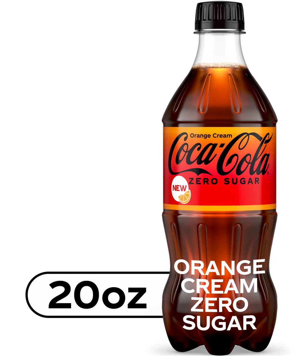Coca-Cola Zero Sugar Soda, Orange Cream (20 oz)