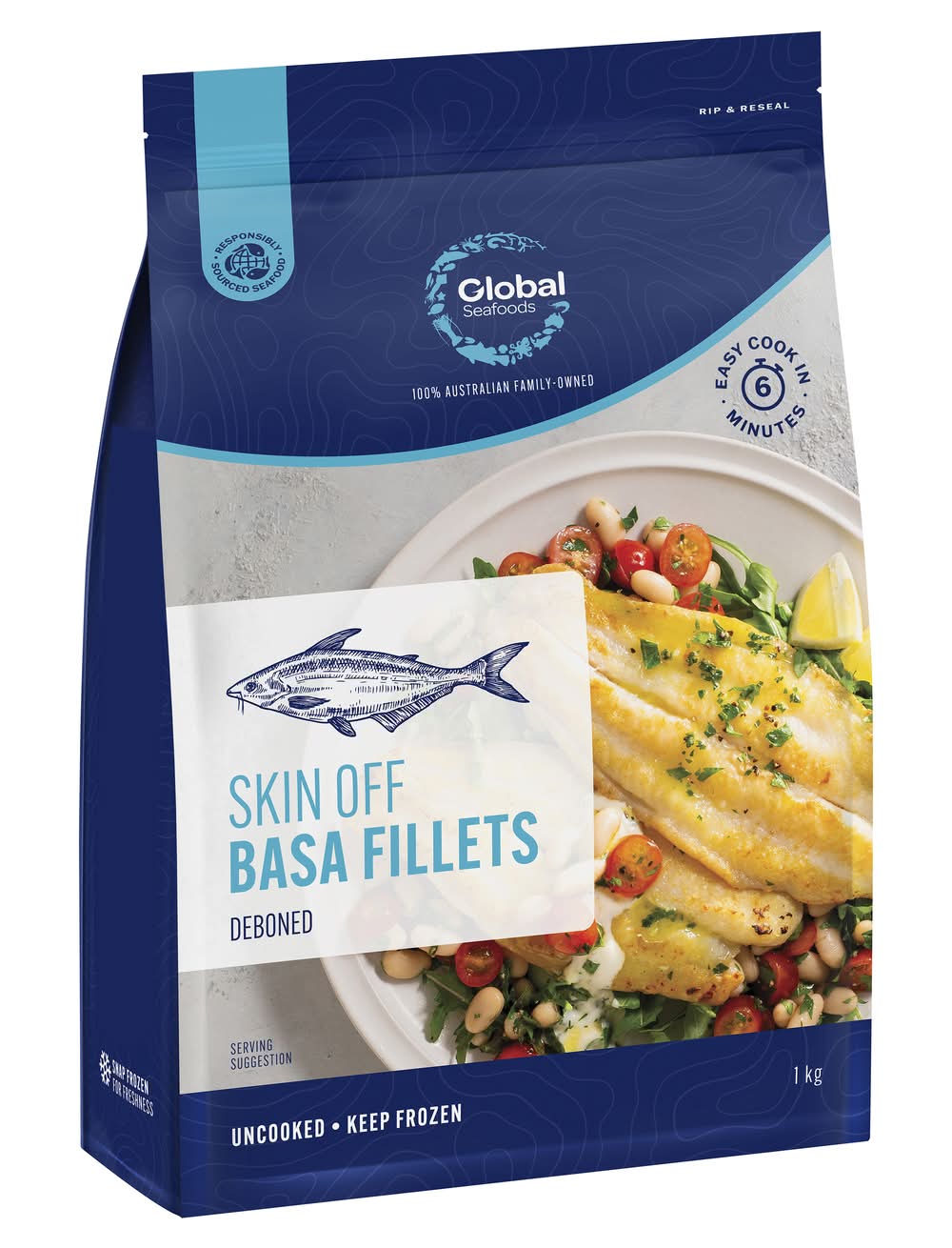 Global Basa Fillets Frozen (1kg)