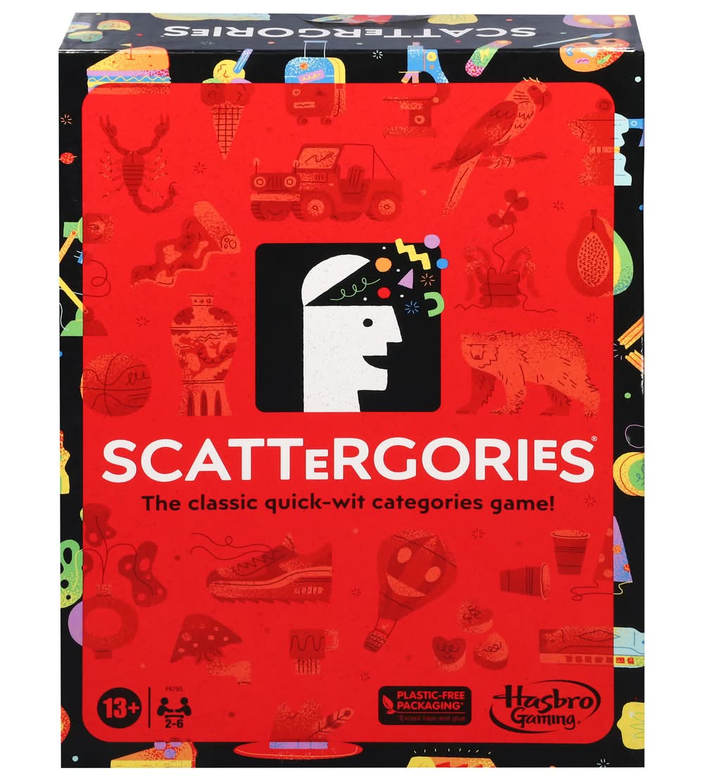 Hasbro Gaming Scattergories the Classic Quick-Wit Categories Game 13+